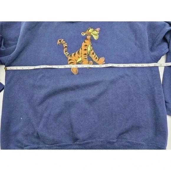 Vintage Disney Store Tigger Size XL Navy Crewneck Sweatshirt - Picture 5 of 7